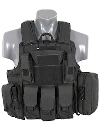 8Fields Tactical Combat Vest w/ Releasable Armour System Black