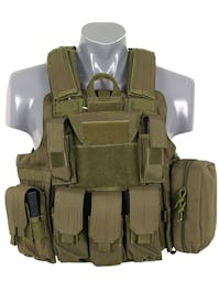 8Fields Tactical Combat Vest w/ Releasable Armour System Olive Green