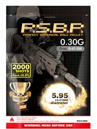G&G Armament 0.30g P.S.B.P Competition Grade 6mm BBs; 2000rnd Bag